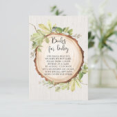 Rustikale Buchungsanfrage Babydusche, Reservieren Begleitkarte (Stehend Vorderseite)