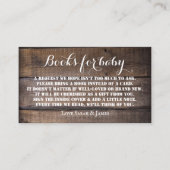 Rustikale Buchungsanfrage Kinderdusche Einladungsk Begleitkarte (Vorderseite)