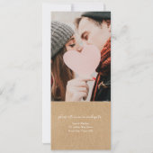 Rustikale Budgetschrift in einem Foto Einladung (Rückseite)