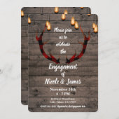 Rustikale Buffalo Karierte Hirschfeindlerpartei Einladung (Vorne/Hinten)