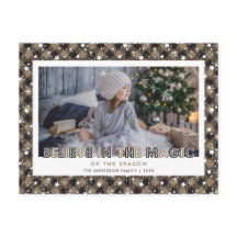 Rustikale Buffalo Karierte Schneestars glauben Fot