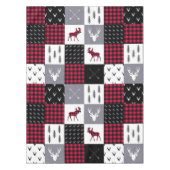 Rustikale Buffalo-Karo-Patchwork-Weihnachten in Ro Tischdecke (Vorderseite)