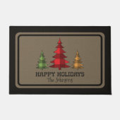 Rustikale Buffalo Karo Weihnachtsbaumen individuel Fußmatte (Vorderseite)