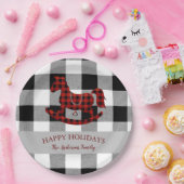 rustikale Büffel karierte Rockpferde glückliche Fe Pappteller (Party)