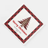 Rustikale Büffel-Weihnachtsserviette - bearbeitbar Serviette (Ecke)