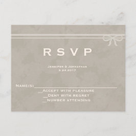 Rustikale Bughochzeit RSVP-Karten Einladungspostkarte