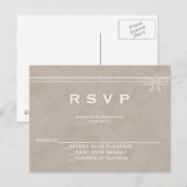 Rustikale Bughochzeit RSVP-Karten Einladungspostkarte (Vorne/Hinten)