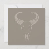 Rustikale Bull Horns CUSTOM FARBE Einladung (Vorderseite)