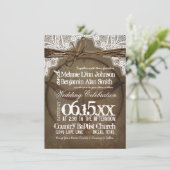 Rustikale Bull Horns Western Hochzeitseinladungen Einladung (Stehend Vorderseite)