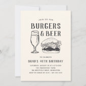 Rustikale Burgers & Biere - jeder Anlass oder Gebu Einladung (Vorderseite)