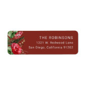 Rustikale Burgund Botanische Weihnachtsfeier Rücks (Vorne)