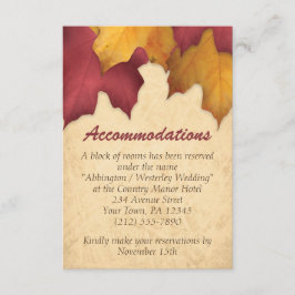 Rustikale Burgund Gold Herbstunterkünfte Karten