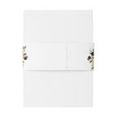 Rustikale Burgund-Kalligrafie-Hochzeit Einladungsbanderole (Rückseitenbeispiel)