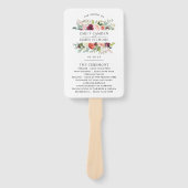 Rustikale Burgunder Blush Fall Blumenzeremonie Fächer (Vorderseite)