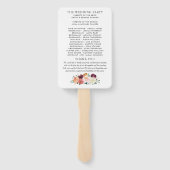 Rustikale Burgunder Blush Fall Blumenzeremonie Fächer (Rückseite)