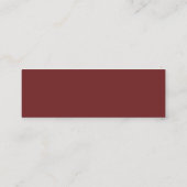 Rustikale Burgunderblumenhochzeit rvsp Mini Visitenkarte (Rückseite)