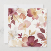 Rustikale Burgundy-Kalligrafie Save The Date (Rückseite)