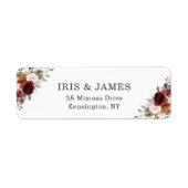 Rustikale Burgundy Orange Ivory White Floral Weddi (Vorne)