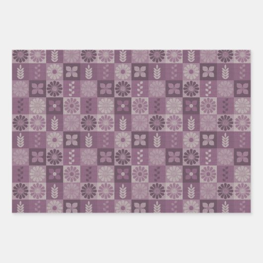 Rustikale Burlap-Blume Mischpapierblätter Geschenkpapier Set (Vorderseite 3)