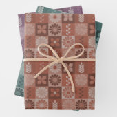Rustikale Burlap-Blume Mischpapierblätter Geschenkpapier Set (Beispiel)