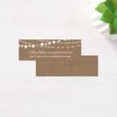 Rustikale Burlap-Brautparty-Registrierungskarte (Schreibtisch)