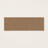 Rustikale Burlap-Brautparty-Registrierungskarte (Rückseite)