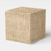 Rustikale Burlap-Gastgeschenk Hochzeit-Geschenkbox Geschenkschachtel (Vorderseite)