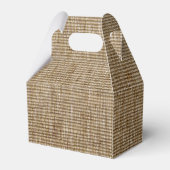 Rustikale Burlap-Gefälligkeitsboxen - naturlich In Geschenkschachtel (Rückseite)