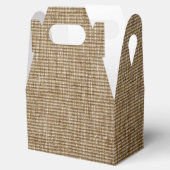 Rustikale Burlap-Gefälligkeitsboxen - naturlich In Geschenkschachtel (Geöffnet)
