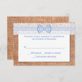 Rustikale Burlap- & Lace Country-Hochzeitskarte RSVP Karte (Vorne/Hinten)