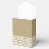 Rustikale Burlap Lace Country Wedding Geschenkschachtel (Geöffnet)