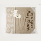 Rustikale Burlap Little Lamb Baby Dusche Hintergru Wandteppich (Vorderseite (Horizontal))
