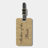 Rustikale Burlap-Mutter des Bride-Gepäckanhängers Gepäckanhänger (Vorderseite vertikal)