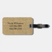 Rustikale Burlap-Mutter des Bride-Gepäckanhängers Gepäckanhänger (Rückseite horizontal)