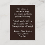 Rustikale Burlap-, Schneeflocken- und Rehverschlus Begleitkarte (Rückseite)