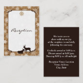 Rustikale Burlap-, Schneeflocken- und Rehverschlus Begleitkarte (Vorne/Hinten)