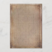 Rustikale Burlap String Lights Hochzeitsinformatio Begleitkarte (Rückseite)