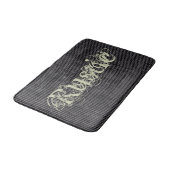 Rustikale Burlap Textur Personalisierter Typ Badematte (Schrägansicht)