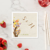 Rustikale Burlap Tree-Hochzeit Serviette (Beispiel)