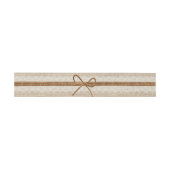 Rustikale Burlap Twine Country Wedding Einladungsbanderole (Flach)