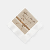 Rustikale Burlap Twine Country Wedding Serviette (Ecke)