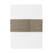 Rustikale Burlap Wedding Einladungsbanderole (Rückseitenbeispiel)