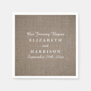 Rustikale Burlap Wedding Serviette
