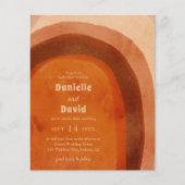 Rustikale Burnt Orange Arch Hochzeit einladen (Vorderseite)