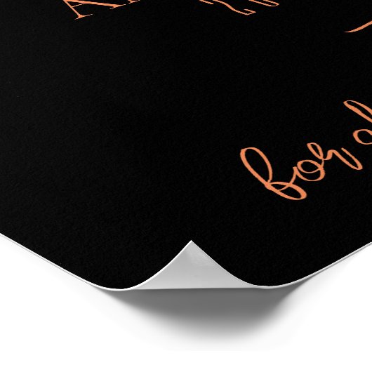 Rustikale Burnt Orange Bloral Wedding Willkommen Poster (Ecke)