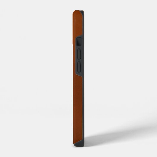 Rustikale Burnt Orange Einfache Bohemische Monogra iPhone Hülle (Linke Seite)