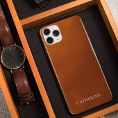 Rustikale Burnt Orange Einfache Bohemische Monogra iPhone Hülle