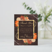 Rustikale Burnt Orange Fall Blume Geburtstag Postkarte (Stehend Vorderseite)