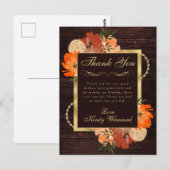 Rustikale Burnt Orange Fall Blume Geburtstag Postkarte (Vorne/Hinten)