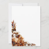 Rustikale Burnt Orange Floral Wedding Einladung (Rückseite)